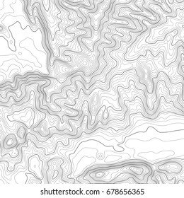 Topographic map background with space for copy . Line topography map contour background , geographic grid abstract vector illustration . Mountain hiking trail over terrain .
