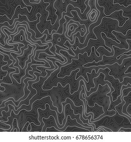 Topographic map background with space for copy . Line topography map contour background , geographic grid abstract vector illustration . Mountain hiking trail over terrain .