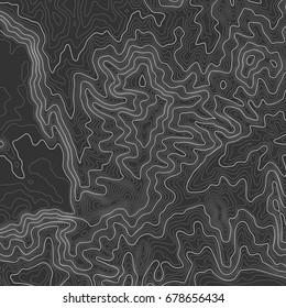 Topographic map background with space for copy . Line topography map contour background , geographic grid abstract vector illustration . Mountain hiking trail over terrain .