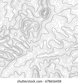 Topographic map background with space for copy . Line topography map contour background , geographic grid abstract vector illustration . Mountain hiking trail over terrain .