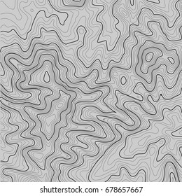Topographic map background with space for copy . Line topography map contour background , geographic grid abstract vector illustration . Mountain hiking trail over terrain .