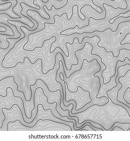 Topographic map background with space for copy . Line topography map contour background , geographic grid abstract vector illustration . Mountain hiking trail over terrain .