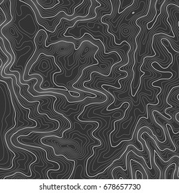 Topographic map background with space for copy . Line topography map contour background , geographic grid abstract vector illustration . Mountain hiking trail over terrain .