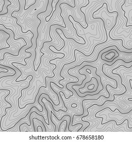 Topographic map background with space for copy . Line topography map contour background , geographic grid abstract vector illustration . Mountain hiking trail over terrain .