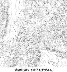 Topographic map background with space for copy . Line topography map contour background , geographic grid abstract vector illustration . Mountain hiking trail over terrain .