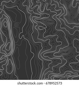 Topographic map background with space for copy . Line topography map contour background , geographic grid abstract vector illustration . Mountain hiking trail over terrain .