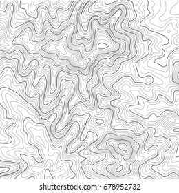 Topographic map background with space for copy . Line topography map contour background , geographic grid abstract vector illustration . Mountain hiking trail over terrain .