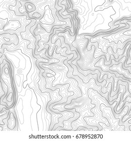 Topographic map background with space for copy . Line topography map contour background , geographic grid abstract vector illustration . Mountain hiking trail over terrain .