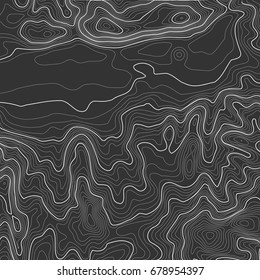 Topographic map background with space for copy . Line topography map contour background , geographic grid abstract vector illustration . Mountain hiking trail over terrain .
