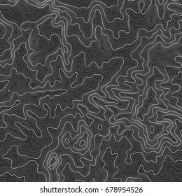 Topographic map background with space for copy . Line topography map contour background , geographic grid abstract vector illustration . Mountain hiking trail over terrain .