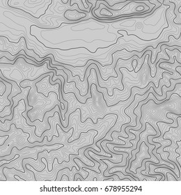 Topographic map background with space for copy . Line topography map contour background , geographic grid abstract vector illustration . Mountain hiking trail over terrain .