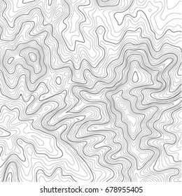 Topographic map background with space for copy . Line topography map contour background , geographic grid abstract vector illustration . Mountain hiking trail over terrain .