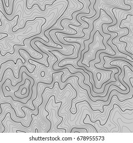 Topographic map background with space for copy . Line topography map contour background , geographic grid abstract vector illustration . Mountain hiking trail over terrain .