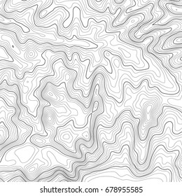 Topographic map background with space for copy . Line topography map contour background , geographic grid abstract vector illustration . Mountain hiking trail over terrain .