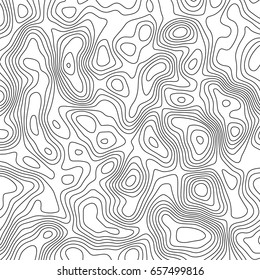 Topographic map background. Topo contour map on white background. Vector illustration.