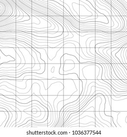 Topographic map background. Vector abstract illustration. Geography concept.

