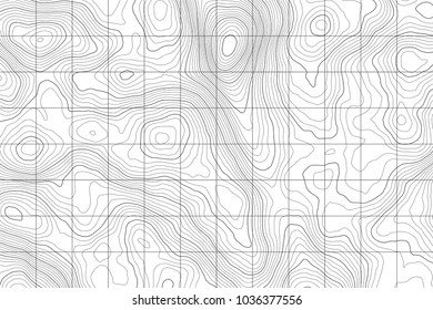 Topographic map background. Vector abstract illustration. Geography concept.
