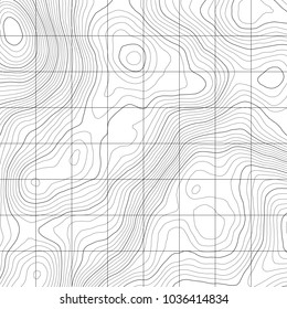 Topographic map background. Vector abstract illustration. Geography concept.