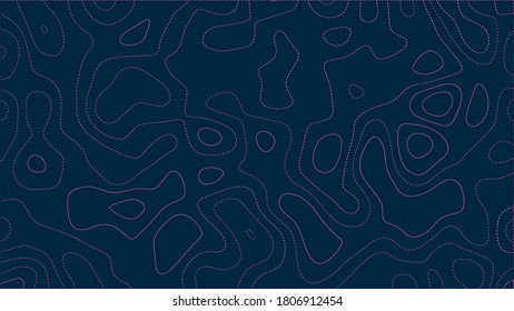 Topographic Map Background Vector Illustration