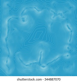 Topographic map blue futuristic background. Technology concept Vector background. Contour lines elevation.