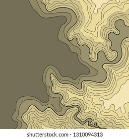 topographic map brown vector illustration