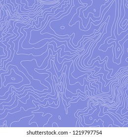 Topographic map, color and fun lines, vector