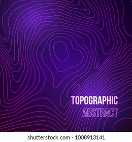 Topographic map colorful abstract background with contour altitude lines