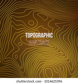 Topographic map colorful abstract background with contour altitude lines