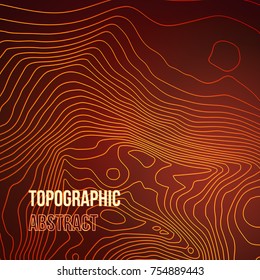 Topographic map colorful abstract background with contour altitude lines