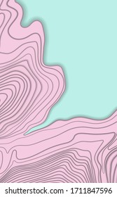 Topographisches Kartenkonzept mit Platz für Ihre Kopie. Hintergrund für 3D-Kartographie-Konzept. Kartenmaterial für Infografiken. Vorlage für Weltkarten. Wavy backdrop.Stock-Vektorillustration-Illustration