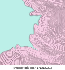 Topographisches Kartenkonzept mit Platz für Ihre Kopie. Hintergrund für 3D-Kartographie-Konzept. Kartenmaterial für Infografiken. Vorlage für Weltkarten. Wavy backdrop.Stock-Vektorillustration-Illustration