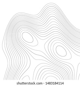 Topographic map. Contour abstract background. Vector illustration.