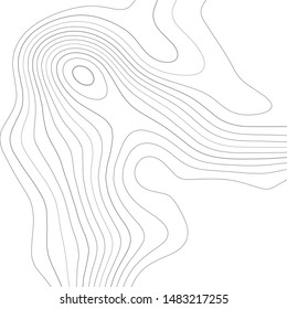 Topographic map. Contour abstract background. Vector illustration.
