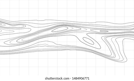 Topographic map. Contour abstract background. Vector illustration.