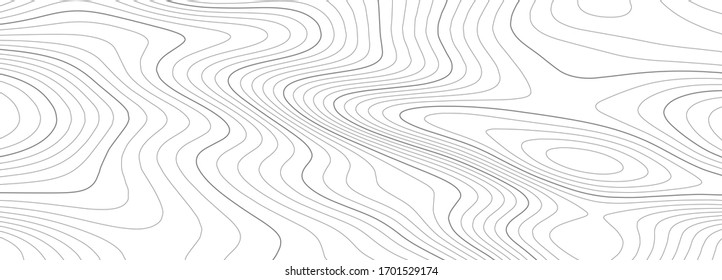 Topographische Karte. Contour abstrakter Hintergrund. Vektorillustration.