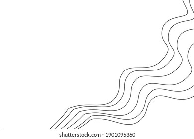 Topographic map contour background. Abstract outline background.