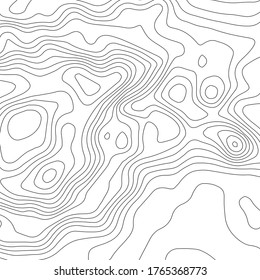 Topographic map contour background. The concept of a conditional geography scheme and the terrain path.  Vector abstract topographic map concept with space for your copy. Wavy banners. Geometric form.
