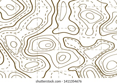 Topographic map contour background.  Line map with elevation. Geographic World Topography map grid abstract vector illustration.