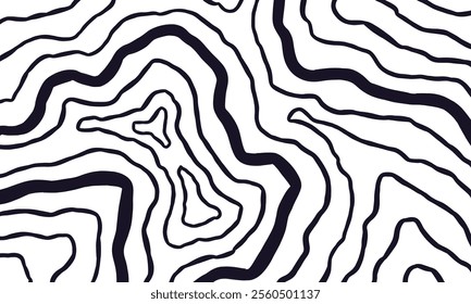 Topographic map contour background. rough lines topographic contour wallpaper. abstract wavy background. contour rough lines background.