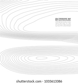 Topographic map contour background. Topo map with elevation. Contour map vector. Geographic World Topography map grid abstract vector illustration .
