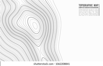 Topografischer Kartenkonturhintergrund. Topo mit Elevation. Konturenvektor. Geografische Welt Topographie Karte raster abstrakte Vektorgrafik . Bergwanderweg Liniendesign .