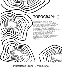 Topographic map contour background. Topo map with elevation. Contour map vector. Geographic World Topography map grid abstract vector illustration.