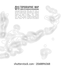 Topographic map contour background. Topo map with elevation. Contour map vector. Geographic World Topography map grid abstract vector illustration .