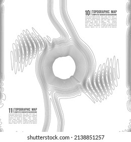 Topographic map contour background. Topo map with elevation. Contour map vector. Geographic World Topography map grid abstract vector illustration .
