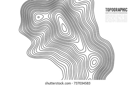 Plano de fundo do contorno do mapa topográfico. Mapa do topo com elevação. Vetor do mapa de contorno. Geographic World Topografia mapa mapa ilustração vetorial abstrata.