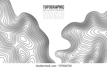 Topographic Map Contour Background. Topo Map With Elevation. Contour Map Vector. Geographic World Topography Map Grid Abstract Vector Illustration .