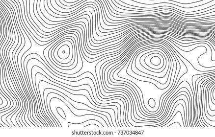 Topographic Map Contour Background. Topo Map With Elevation. Contour Map Vector. Geographic World Topography Map Grid Abstract Vector Illustration .