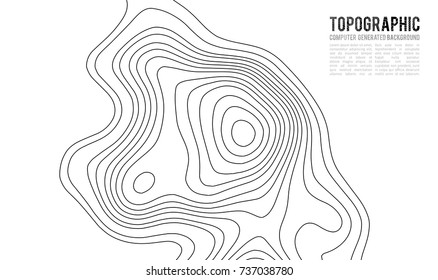 Topographic map contour background. Topo map with elevation. Contour map vector. Geographic World Topography map grid abstract vector illustration . - Shutterstock ID 737038780
