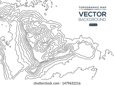 Topographic map contour background , Vector illustration design