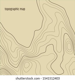 Topographic map contour background. Contour map vector. Map line of topography. Vector abstract topographic map concept with space for your copy. Wavy banners. Color geometric form